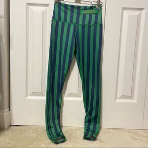 Notre Dame leggings XS EUC green blue gameday collegiate zoozatz
